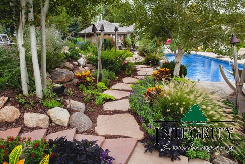 Flagstone Path Around Pool Area