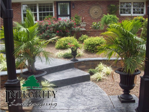 Stamped & Stained Concrete Steps