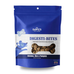 Dave's Digesti-Bites Chicken, Rice & Pumpkin Dog Treats 4 oz