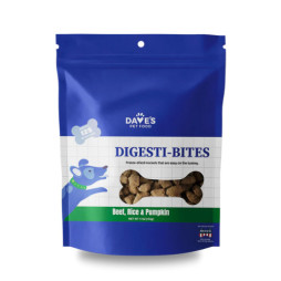 Dave's Digesti-Bites Beef, Rice & Pumpkin Dog Treats 4 oz
