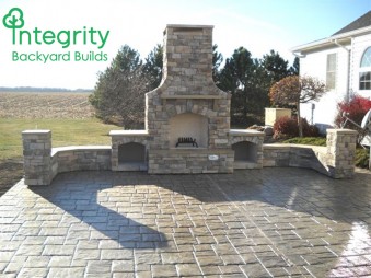 Large Outdoor Fireplace