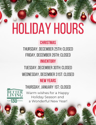HOLIDAY HOURS