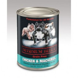 Maximum Bully Chicken & Mackerel Chunks in Broth Canned Dog Food
