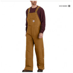Loose Fit Firm Duck Insulated Bib Overall - 2 Warmer Rating