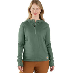 Women's Carhartt Force® Relaxed Fit Half-Zip Hooded T-Shirt