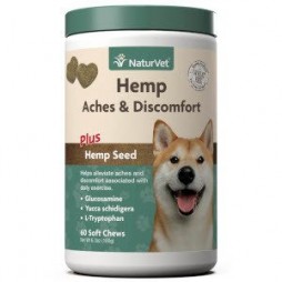 Naturvet Hemp Aches & Discomfort Soft Chew - 60ct