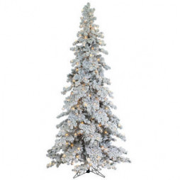 Flocked Artificial Christmas Trees