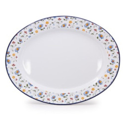 Max Humphrey x CCH Flowers Small 14 inch Oval Tray, Blue