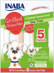 Inaba Grilled Chicken Fillet in Seafood Broth for Dogs 5P