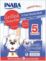 Inaba Grilled Chicken Fillet in Tuna Broth for Dogs 5P