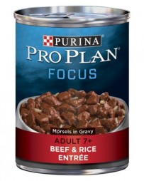 Purina Pro Plan FOCUS Adult 7+ Beef & Rice Entrée Morsels in Gravy Wet Dog Food