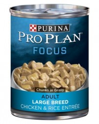 Purina Pro Plan FOCUS Adult Large Breed Chicken & Rice Entrée Chunks In Gravy Wet Dog Food