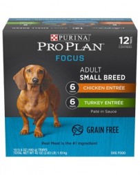 Purina Pro Plan FOCUS Small Breed Wet Dog Food Variety Pack 12 Count