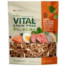 Frshpet VITAL® GRAIN FREE CHICKEN, BEEF, SALMON & EGG RECIPE WITH ANTIOXIDANT-RICH FRUITS & VEGETABLES FOR DOGS