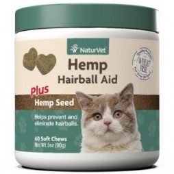 Hemp Cat Hairball Aid Soft Chew - 60 ct. Jar