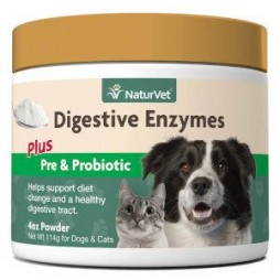 Digestive Enzymes Powder with Prebiotics & Probiotics - 4oz Jar