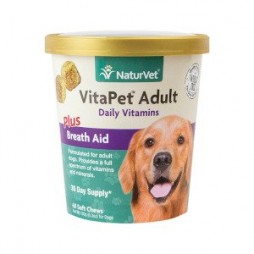 VitaPet™ Adult Daily Vitamins Plus Breath Aid Soft Chews - 60ct Cup