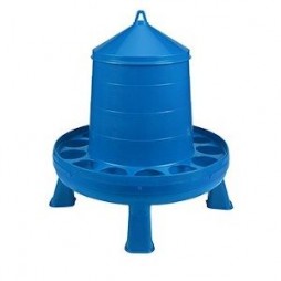 Poultry Feeder with Legs Blue 26lb Capacity