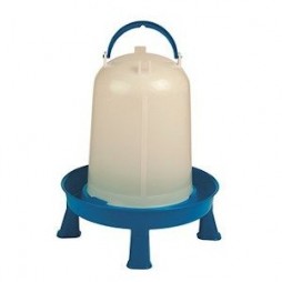 Poultry Waterer with Legs 2.5gal Blue and White