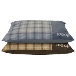 Pet Bed 27 in x 36 in Plaid Print Woof Pillow