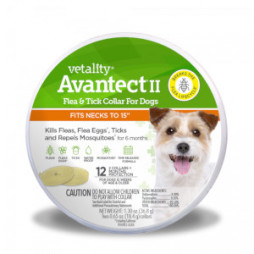 Avantect II Dog Collar f/ Small Dogs for Fleas & Ticks 2 pack