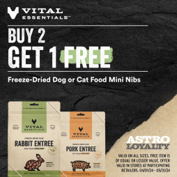 Vital Essentials | Buy 2, Get 1 FREE on Freeze-Dried Mini Nibs Entrees