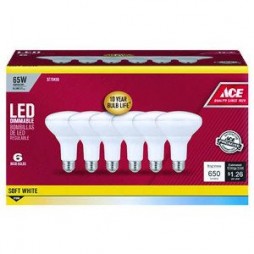 Ace LED Bulb Soft White 65W - 6 pk