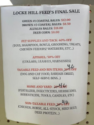 Locke Hill Feed's Final Sale