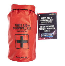 LifeGear 130 Piece Dry Bag First Aid and Survival Kit