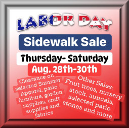 Labor Day Sidewalk Sale
