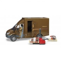 UPS Mercedes-Benz Sprinter with driver and accessories