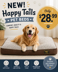 New Happy Tails Pet Beds Are Here!