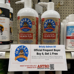 Buy 6, Get 1 FREE on Grizzly Salmon Oil