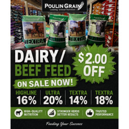 Save $2 on Poulin Grain Dairy & Beef Feed!