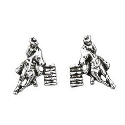 Barrel Racer Earrings with Cowboy Hat Box