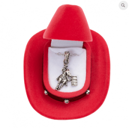 Barrel Racer Necklace with Cowboy Hat Box
