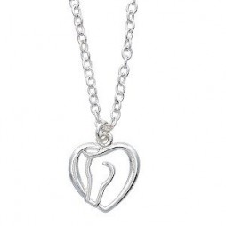 Horse Head & Heart Necklace