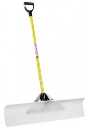 THE SNOWPLOW 50536 Snow Pusher, 36 In W Blade, Fiberglass Handle