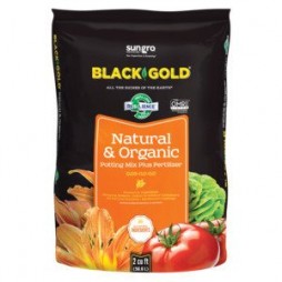 Black Gold Natural & Organic Potting Mix + Fertilizer- 2 Cu. Ft.