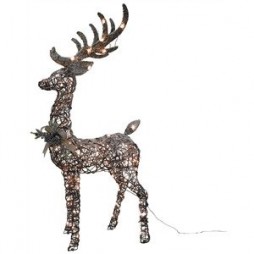 Rustic Frosted LED Buck & Doe for Yard