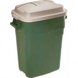 Rubbermaid Trash Can, 30 Gal, Evergreen