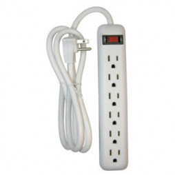 PowerZone Power Outlet Strip, 6-Socket