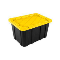 12 Gallon Black/Yellow Storage Tote