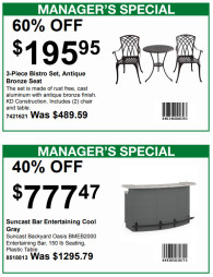 Manager’s Specials!