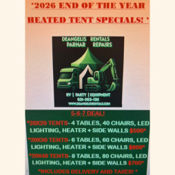 2026 End of the Year Heated Tent Specials