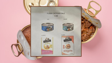 Fussie Cat Food Sale- $0.99