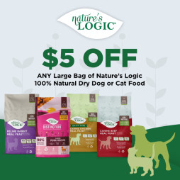 Nature’s Logic- $5 off Large Bags Dog Food!